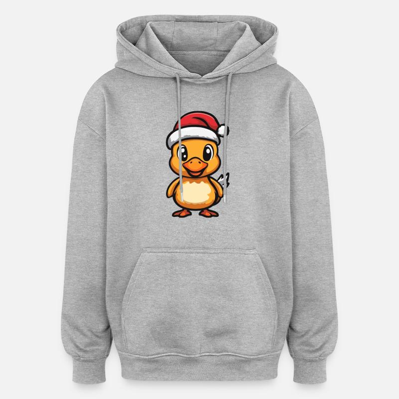 Noël de canard - Sweat à capuche oversize unisexe - gris chiné
