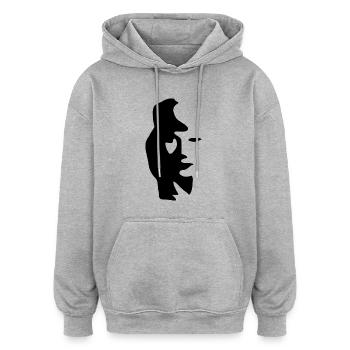 Sax / Fille - Sweat à capuche oversize unisexe - gris chiné - Devant - Noah (186cm)