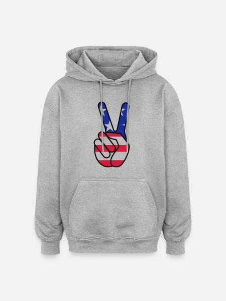 USA Victory - Oversized Unisex Hoodie - heather grey