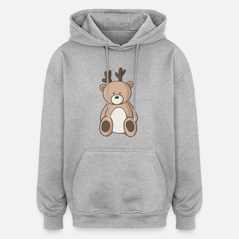 Weihnachten - Oversized Unisex Hoodie - Grau meliert