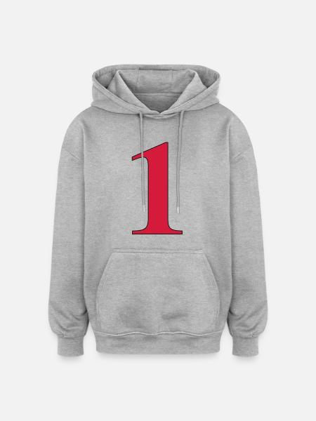 1 Birthday - Oversized Unisex Hoodie - heather grey