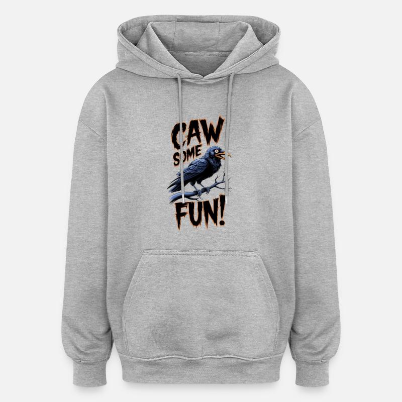 Caw-some Style - Sweat à capuche oversize unisexe - gris chiné