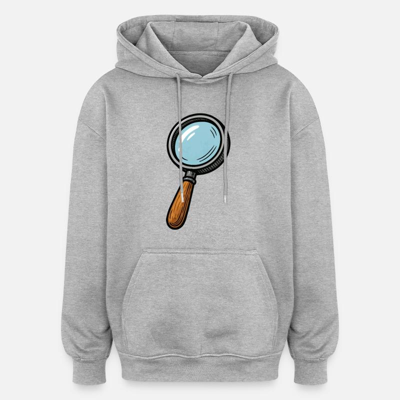loupe - Sweat à capuche oversize unisexe - gris chiné