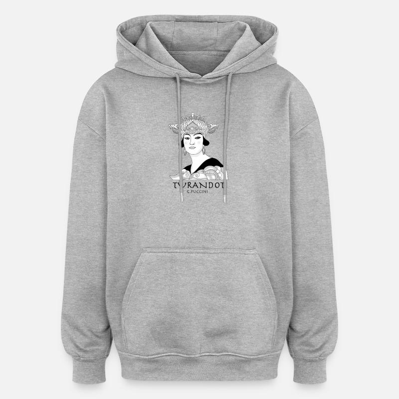 Turandot T - Oversized Unisex Hoodie - Grau meliert