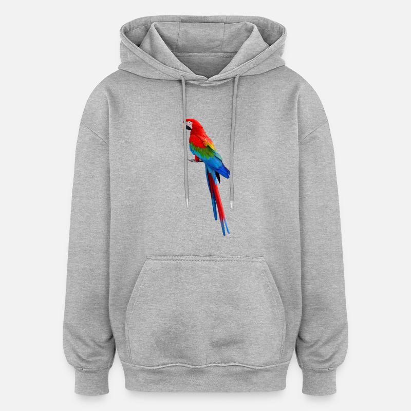 Parrot - Sweat à capuche oversize unisexe - gris chiné