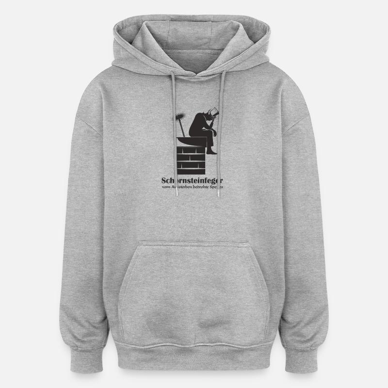 Ramonage sur ramoneur ramoneur - Sweat à capuche oversize unisexe - gris chiné