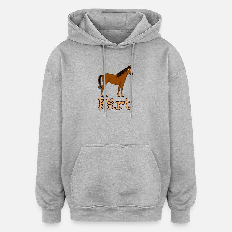 Färt - Oversized Unisex Hoodie - Grau meliert