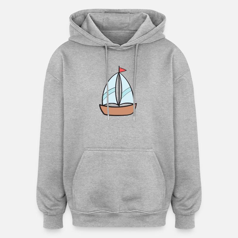 Boat Ship Sailing Ship - Oversized Unisex Hoodie - heather grey