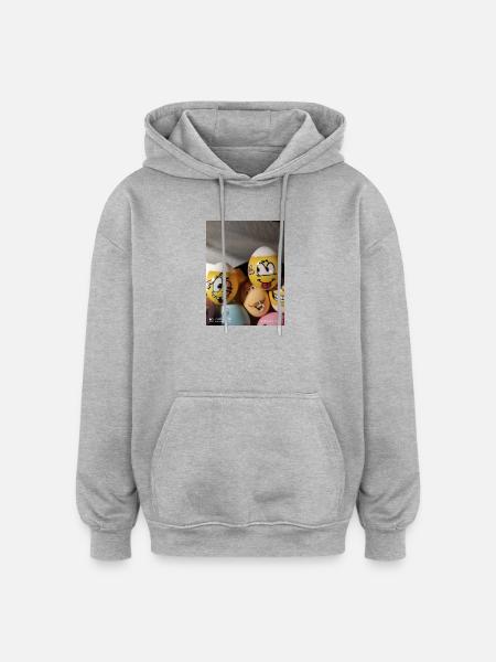 Jusi - Oversized Unisex Hoodie - Grau meliert