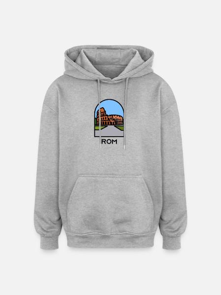 Rome - Colosseum - Oversized Unisex Hoodie - heather grey