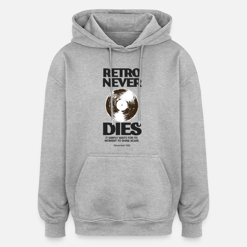 Le rétro ne meurt jamais - 1982 - Sweat à capuche oversize unisexe - gris chiné