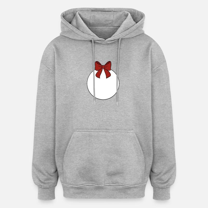 Weihnachtskugel  - Oversized Unisex Hoodie - Grau meliert