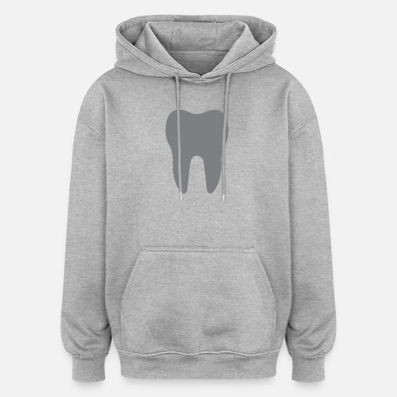 Dent - Sweat à capuche oversize unisexe - gris chiné