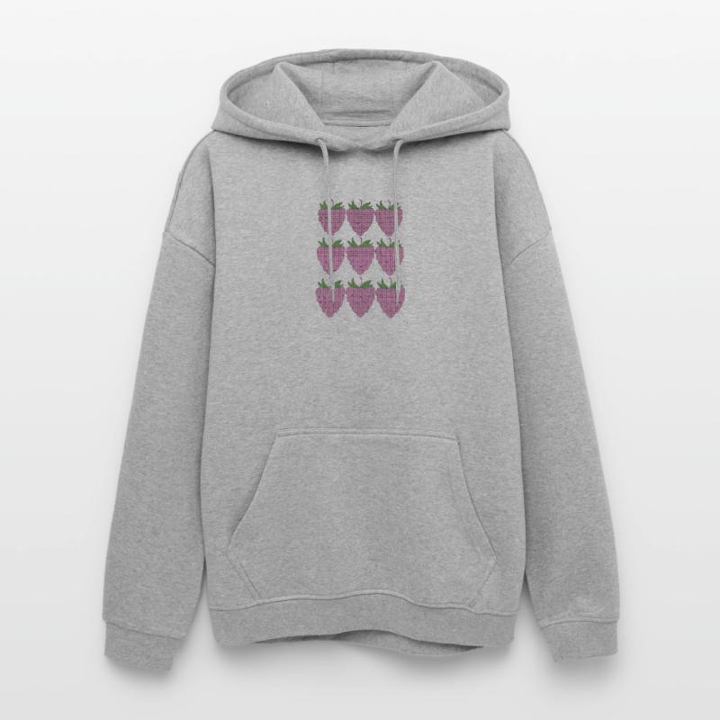 raspberry pattern textile Oversized Unisex Hoodie