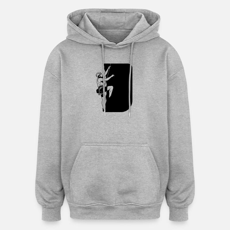Bergsteiger - Oversized Unisex Hoodie - Grau meliert
