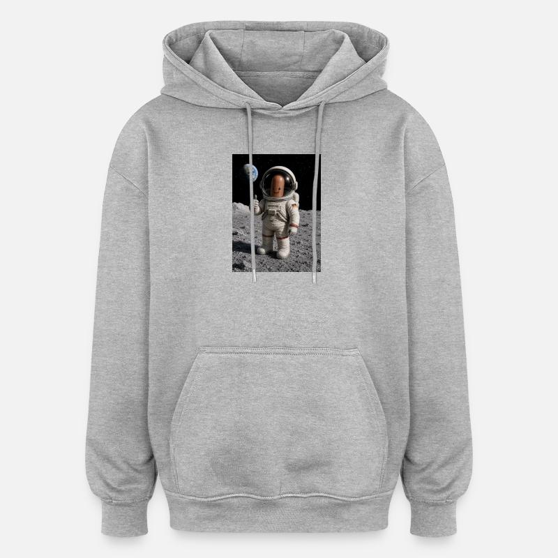Astronaut Würstchen 1 - Oversized Unisex Hoodie - Grau meliert