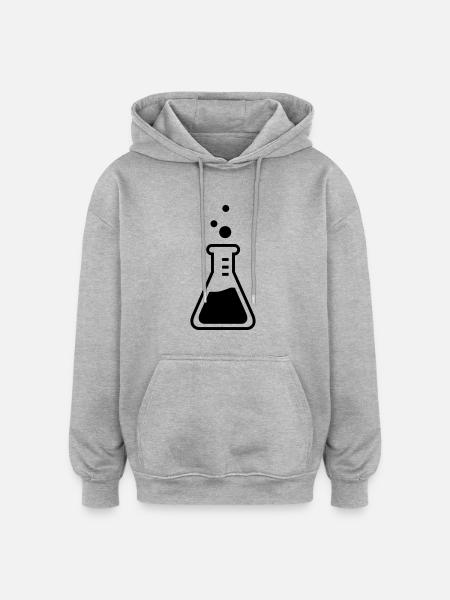 reagenzglas - Oversized Unisex Hoodie - Grau meliert