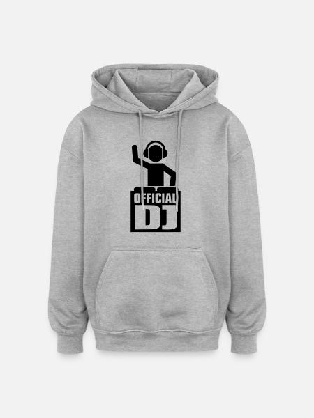 Official DJ - Oversized Unisex Hoodie - heather grey