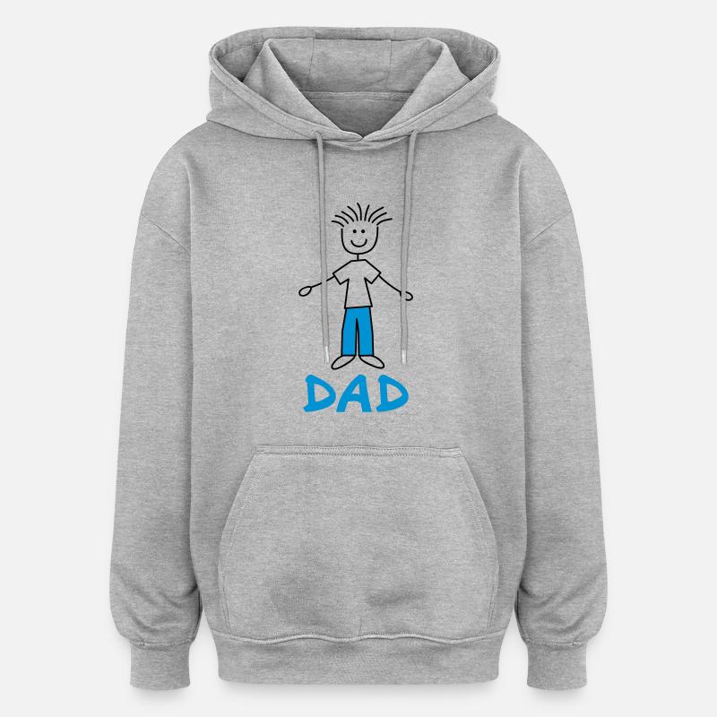 Dad - Sweat à capuche oversize unisexe - gris chiné
