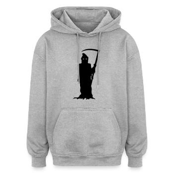 Der Tot - Oversized Unisex Hoodie - Grau meliert - Vorne - Noah (186cm)