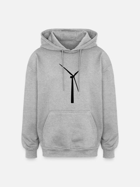 Windrad - Oversized Unisex Hoodie - heather grey