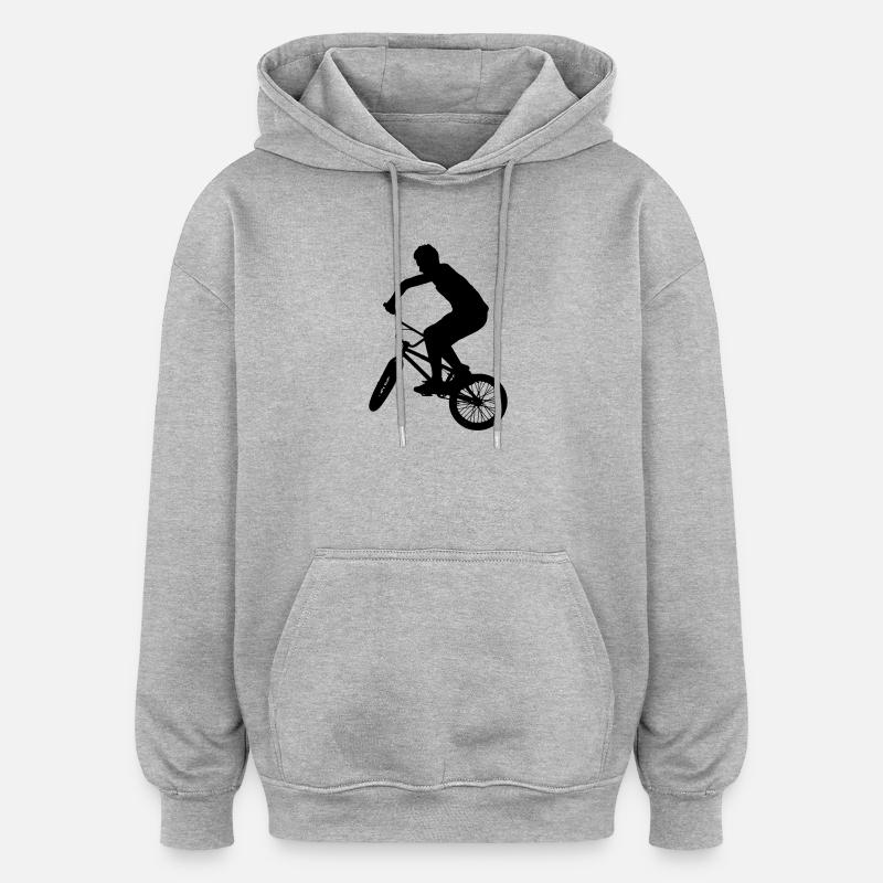 BMX - Sweat à capuche oversize unisexe - gris chiné