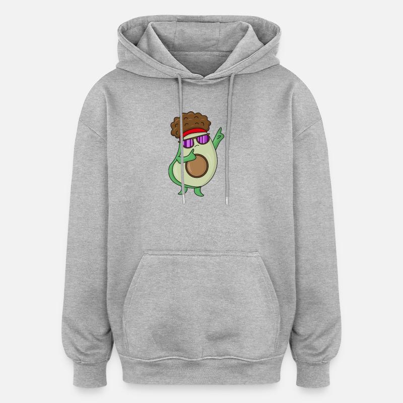 Danse Cool Avacado - Sweat à capuche oversize unisexe - gris chiné