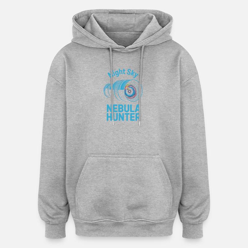 Nachthimmel-Nebeljäger - Oversized Unisex Hoodie - Grau meliert