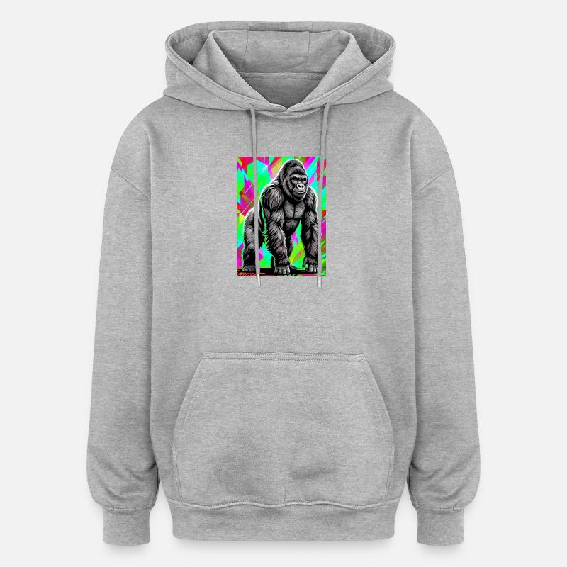 gorilla - Oversized Unisex Hoodie - heather grey