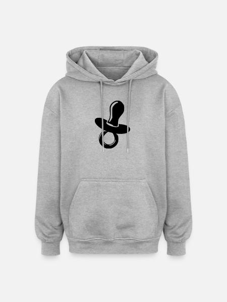Baby Birth Gift - Oversized Unisex Hoodie - heather grey