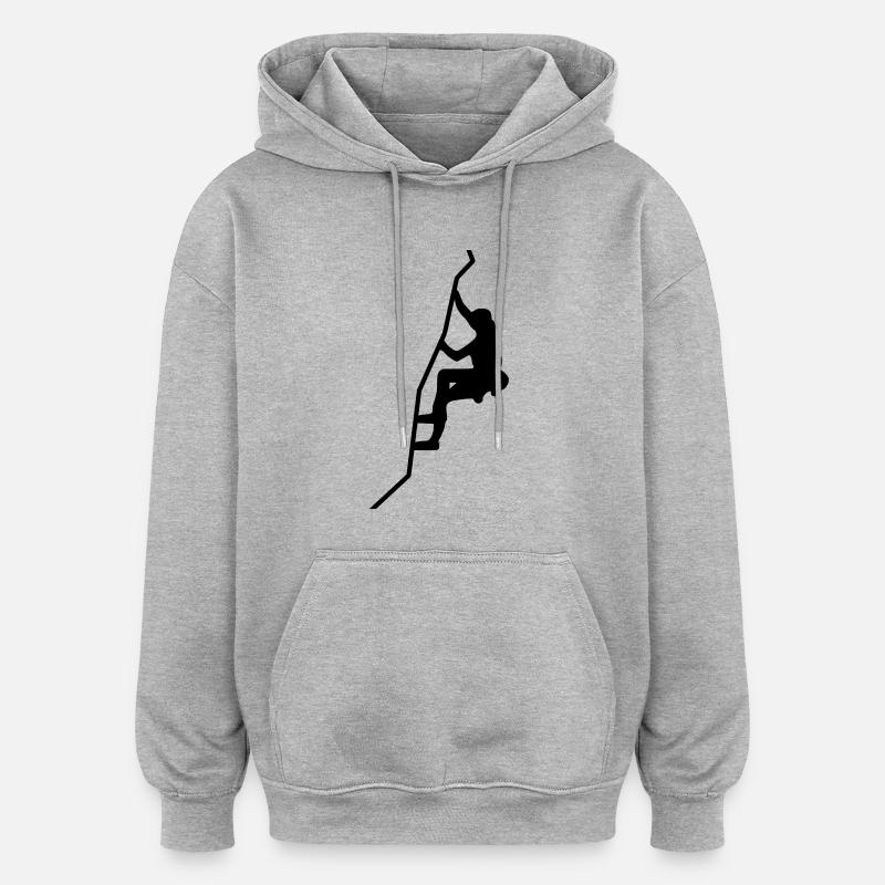Klettern - Climbing - Sport - Oversized Unisex Hoodie - Grau meliert