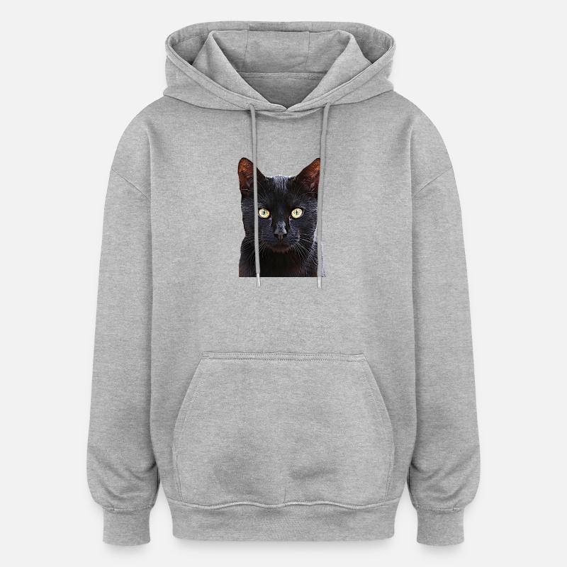 Chat chat cat cats - Sweat à capuche oversize unisexe - gris chiné