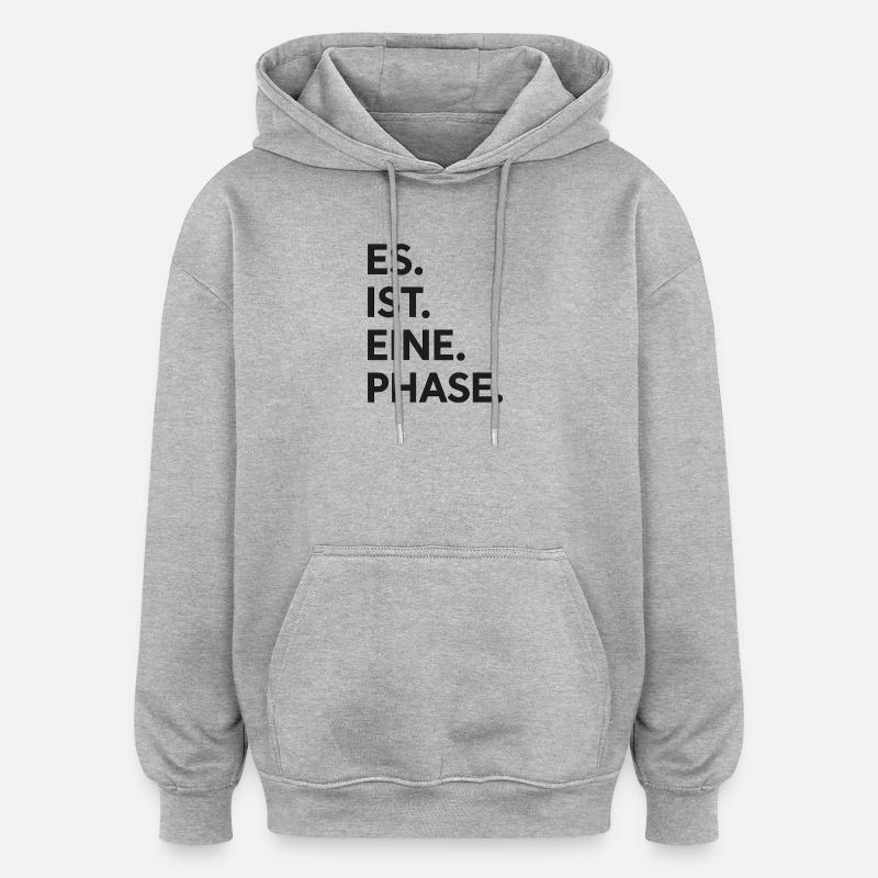 Il. est. Un. Phase. - Sweat à capuche oversize unisexe - gris chiné