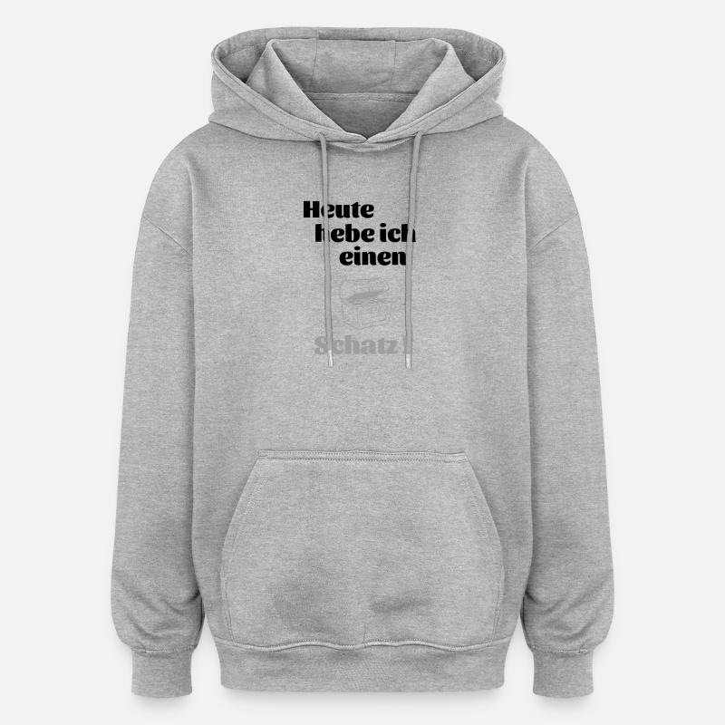 Schatz - Oversized Unisex Hoodie - Grau meliert