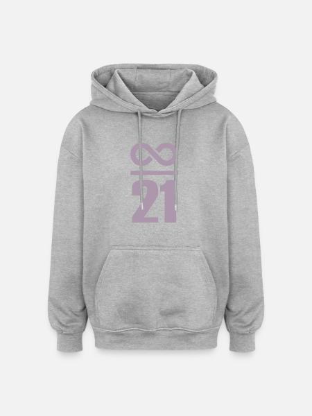 Infinite by 21 million Bitcoin - Oversized Unisex Hoodie - heather grey