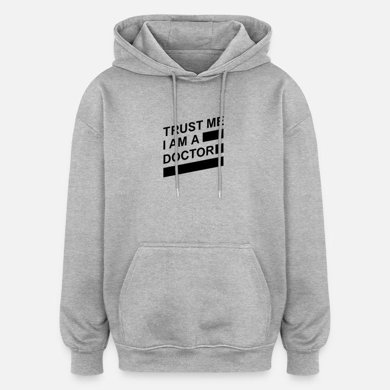 Médecin - Sweat à capuche oversize unisexe - gris chiné