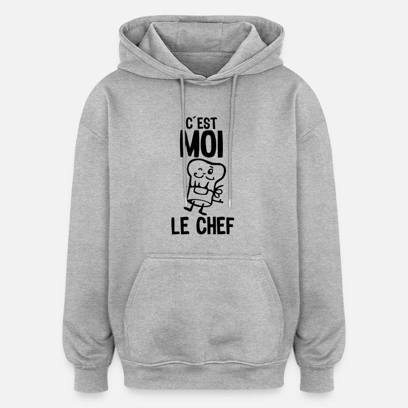 das ist mir Hauben-Koch cooked - Oversized Unisex Hoodie - Grau meliert