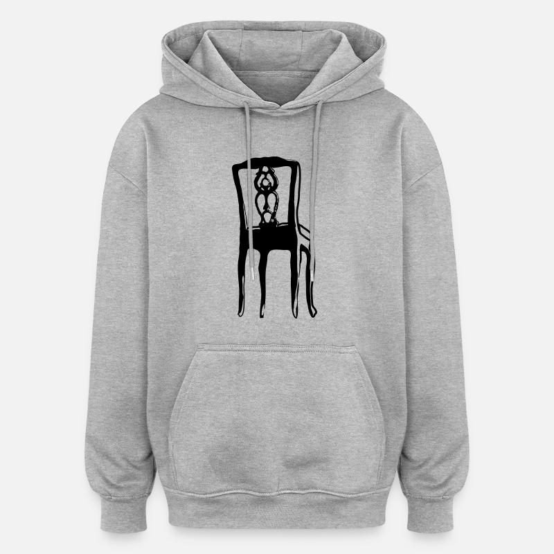 stuhl - Sweat à capuche oversize unisexe - gris chiné