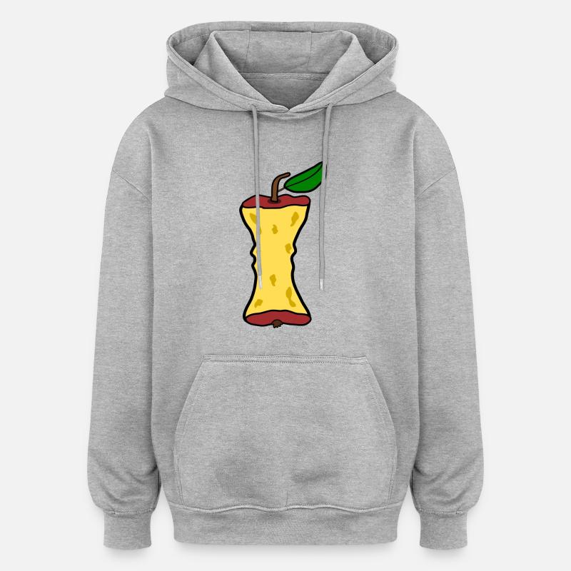 Semoule de pomme - Sweat à capuche oversize unisexe - gris chiné