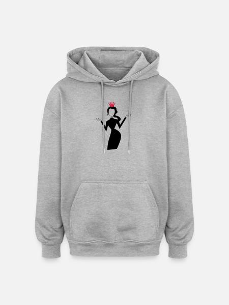 Mannequin - Sweat à capuche oversize unisexe - gris chiné