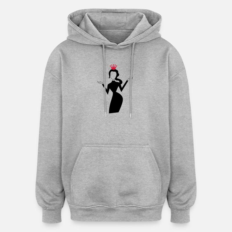 Topmodel - Oversized Unisex Hoodie - Grau meliert