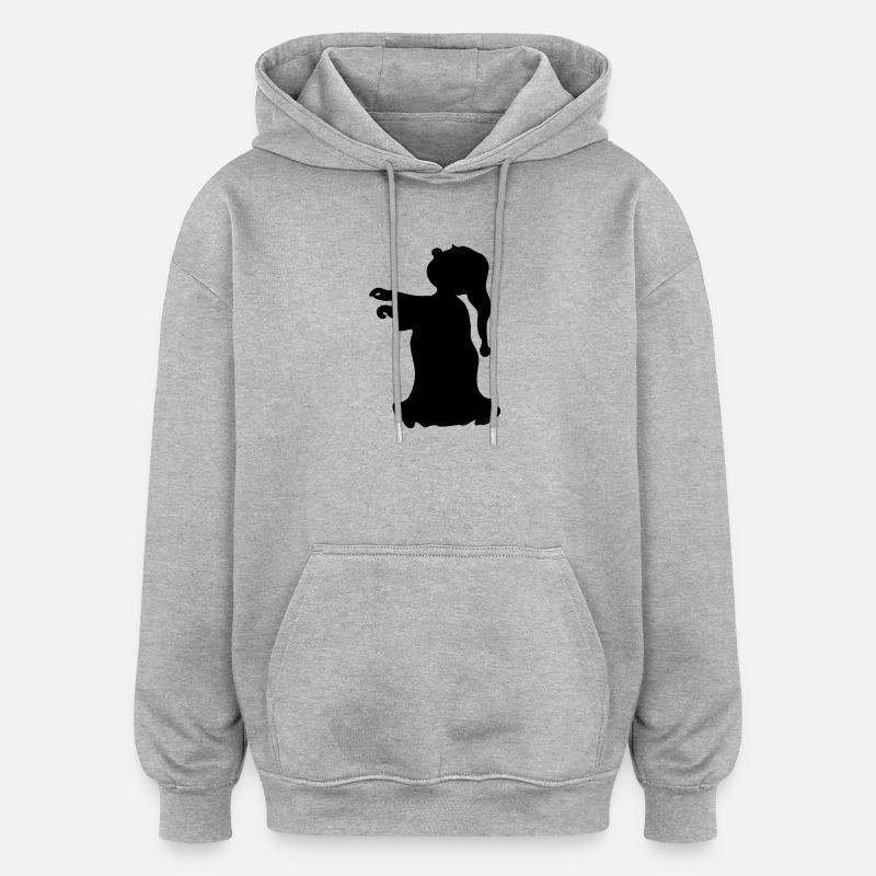 Somnambule - Sweat à capuche oversize unisexe - gris chiné