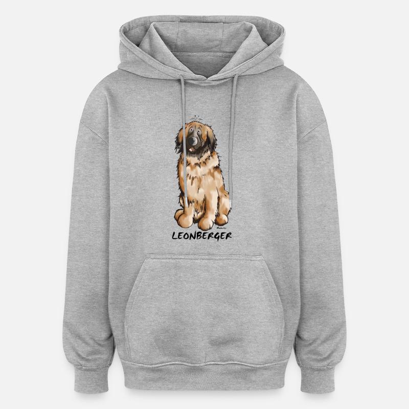 Leon der Leonberger - Sweat à capuche oversize unisexe - gris chiné
