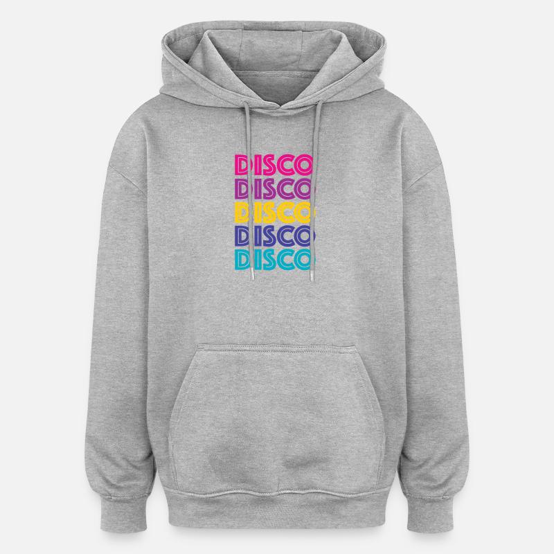 Disco Disco Disco - Sweat à capuche oversize unisexe - gris chiné