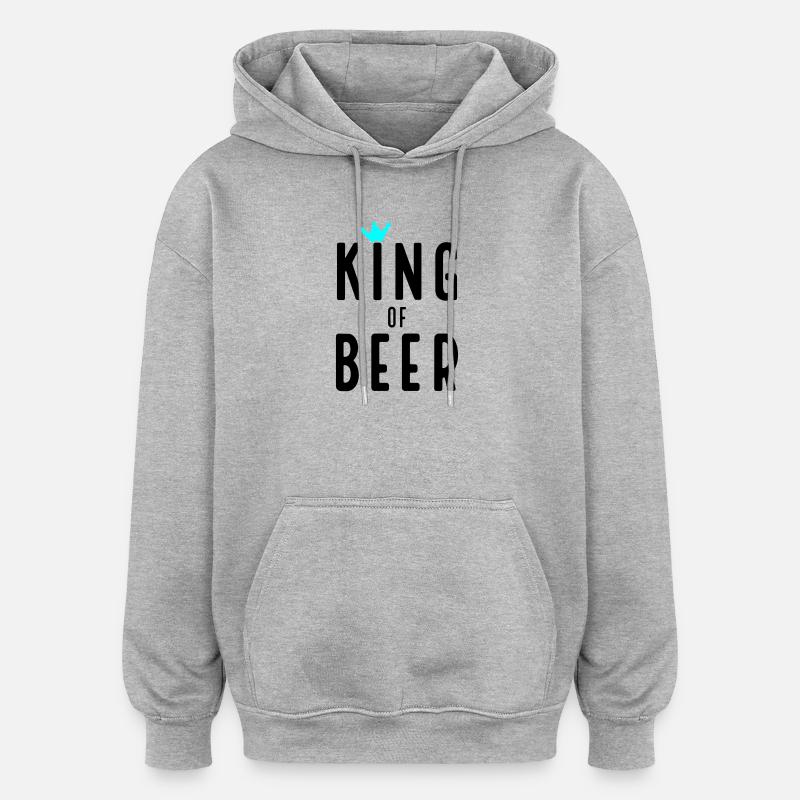 Abstrakte Kunst Inspirierte Farbexplosion - Oversized Unisex Hoodie - Grau meliert