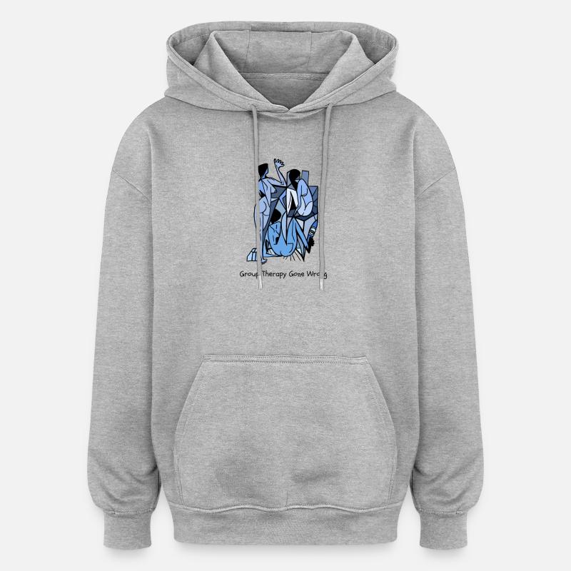 Group Therapy Gone Wrong - Oversized Unisex Hoodie - heather grey