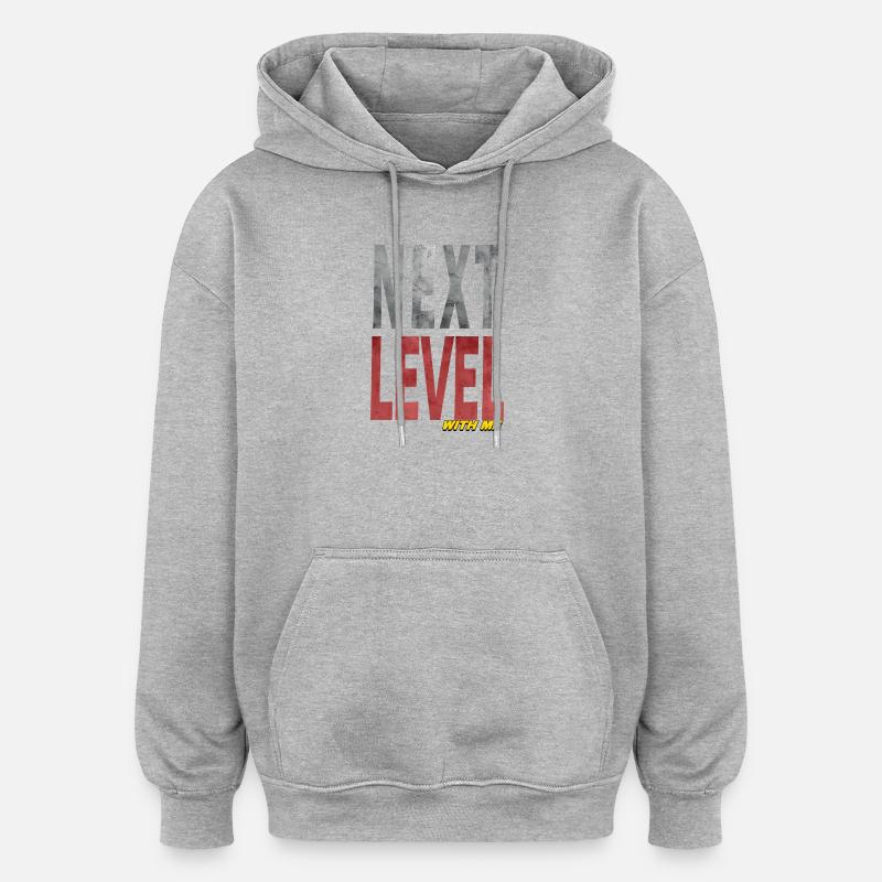 Design Impactant  - Sweat à capuche oversize unisexe - gris chiné