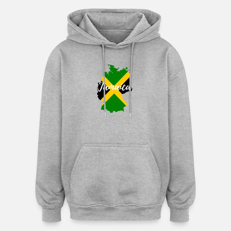 L’Allemagne devient Jamaïque - Sweat à capuche oversize unisexe - gris chiné