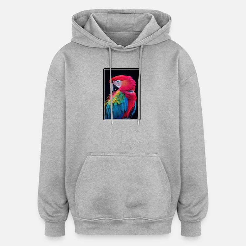 L’ère de l’ara - Sweat à capuche oversize unisexe - gris chiné