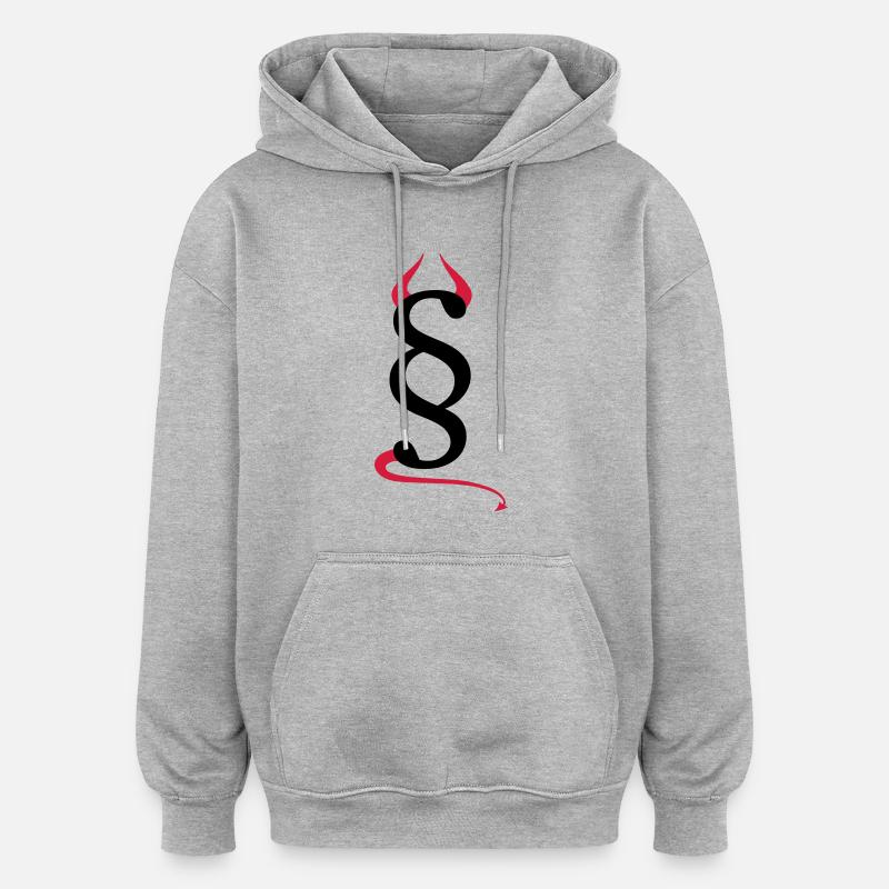 Devils paragraph - Oversized Unisex Hoodie - heather grey